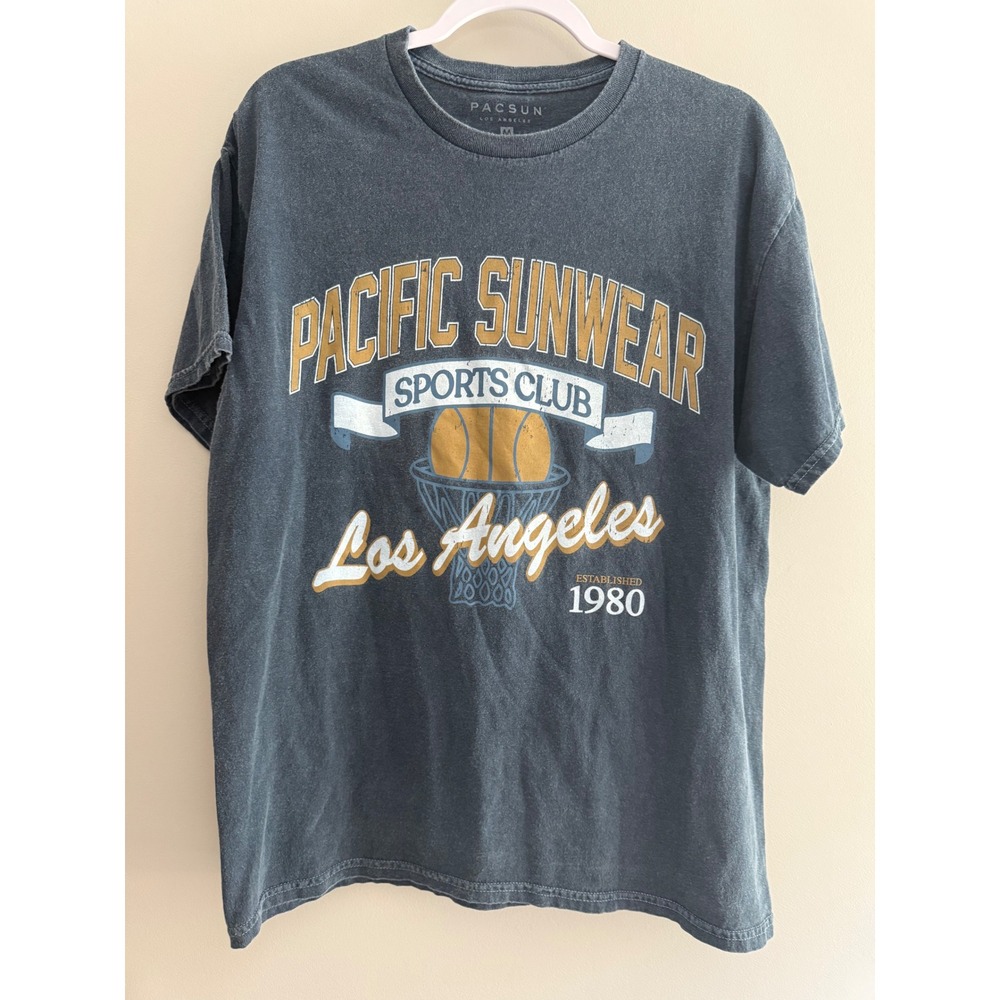 Pacsun Los Angeles‎ Sports Club Basketball T Shirt Mens Medium Gray